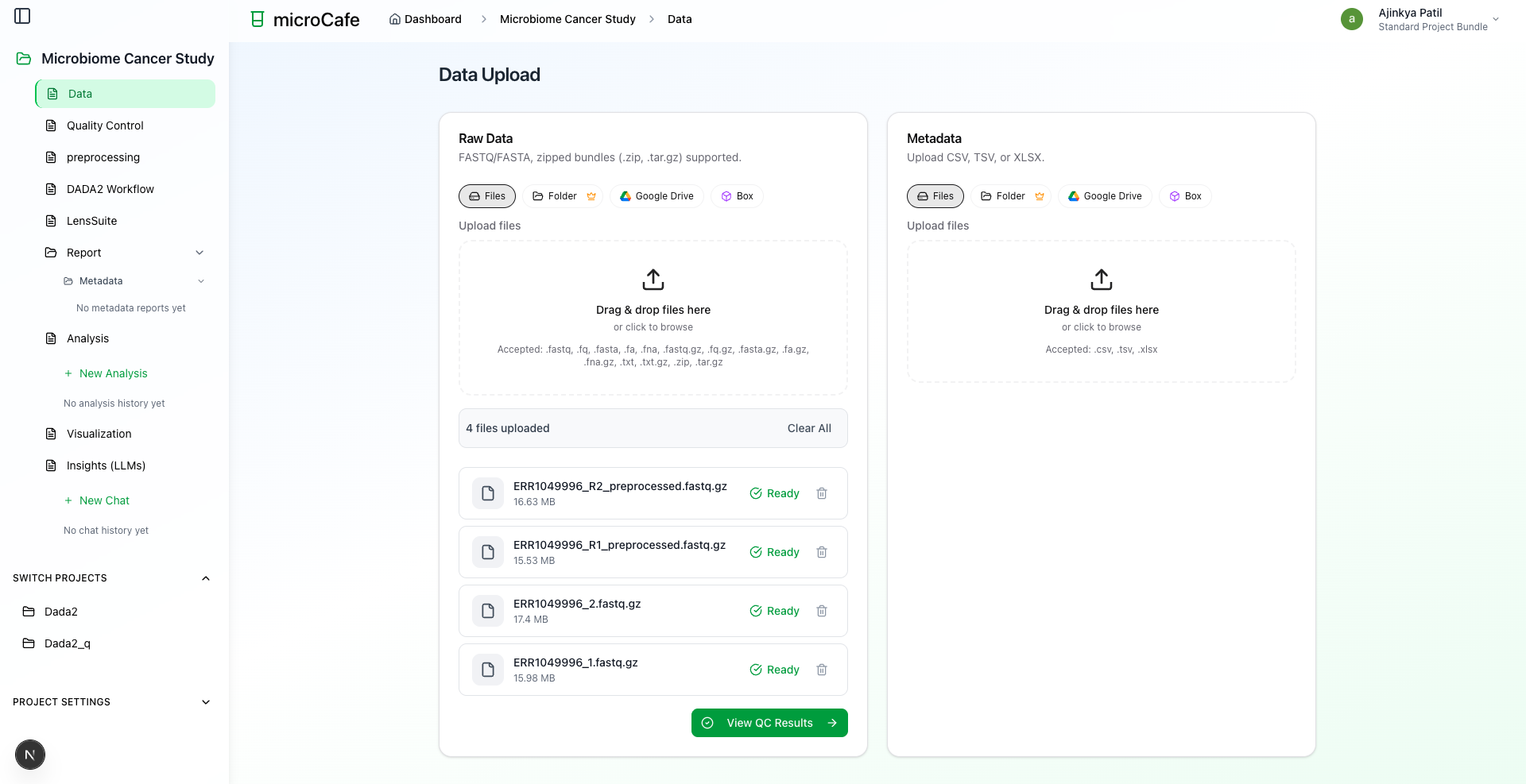 microCafe, AI agent for metagenomics analysis
